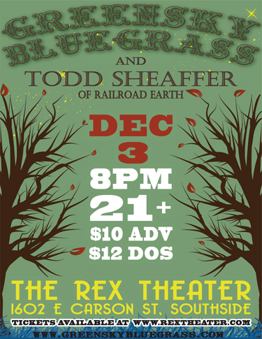 2009.12.03 Rex Theater Calm artwork, Southside, Poster